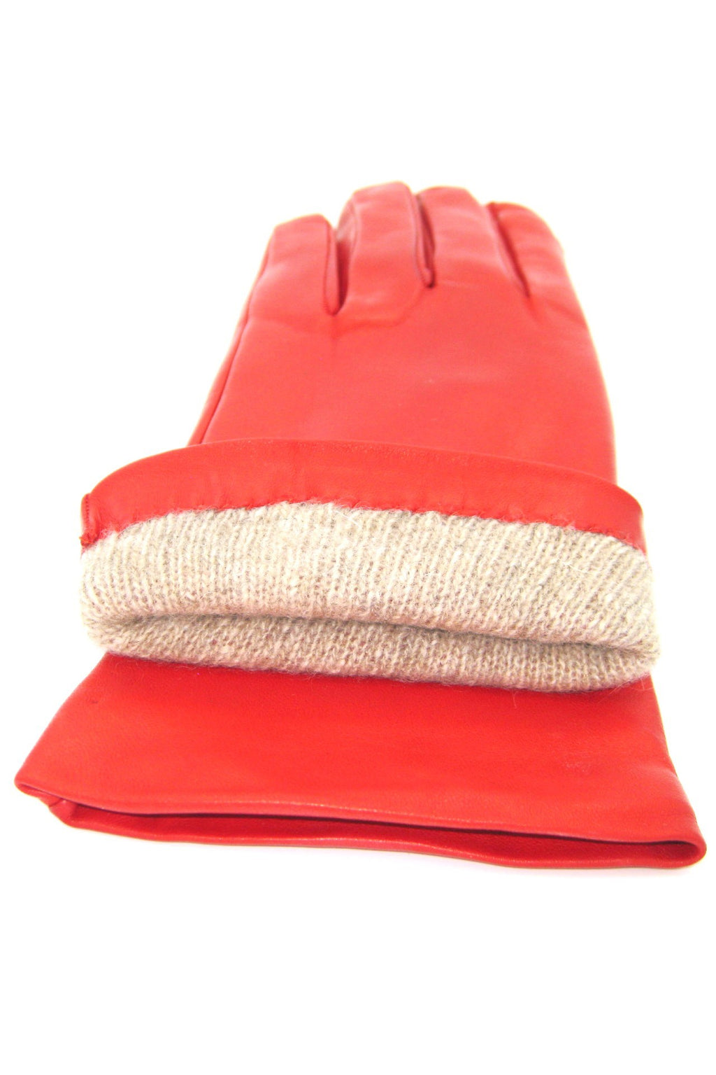 Guanto Nappa foderato cashmere - Rosso