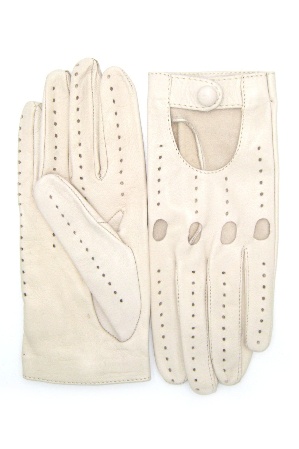 Guanto Guida sfoderato dita intere - Panna