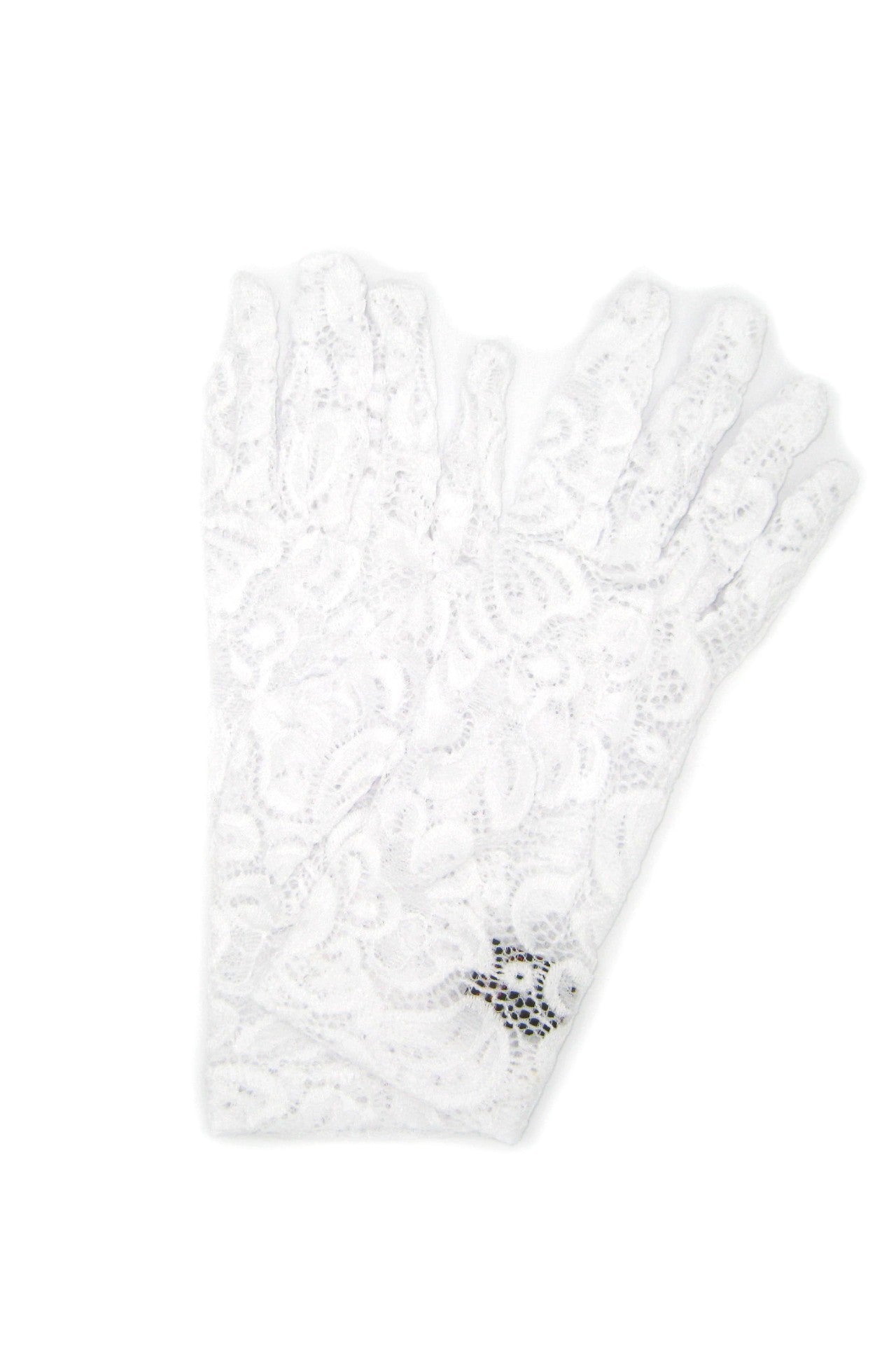 Guanto in Merletto di Viscosa - Bianco