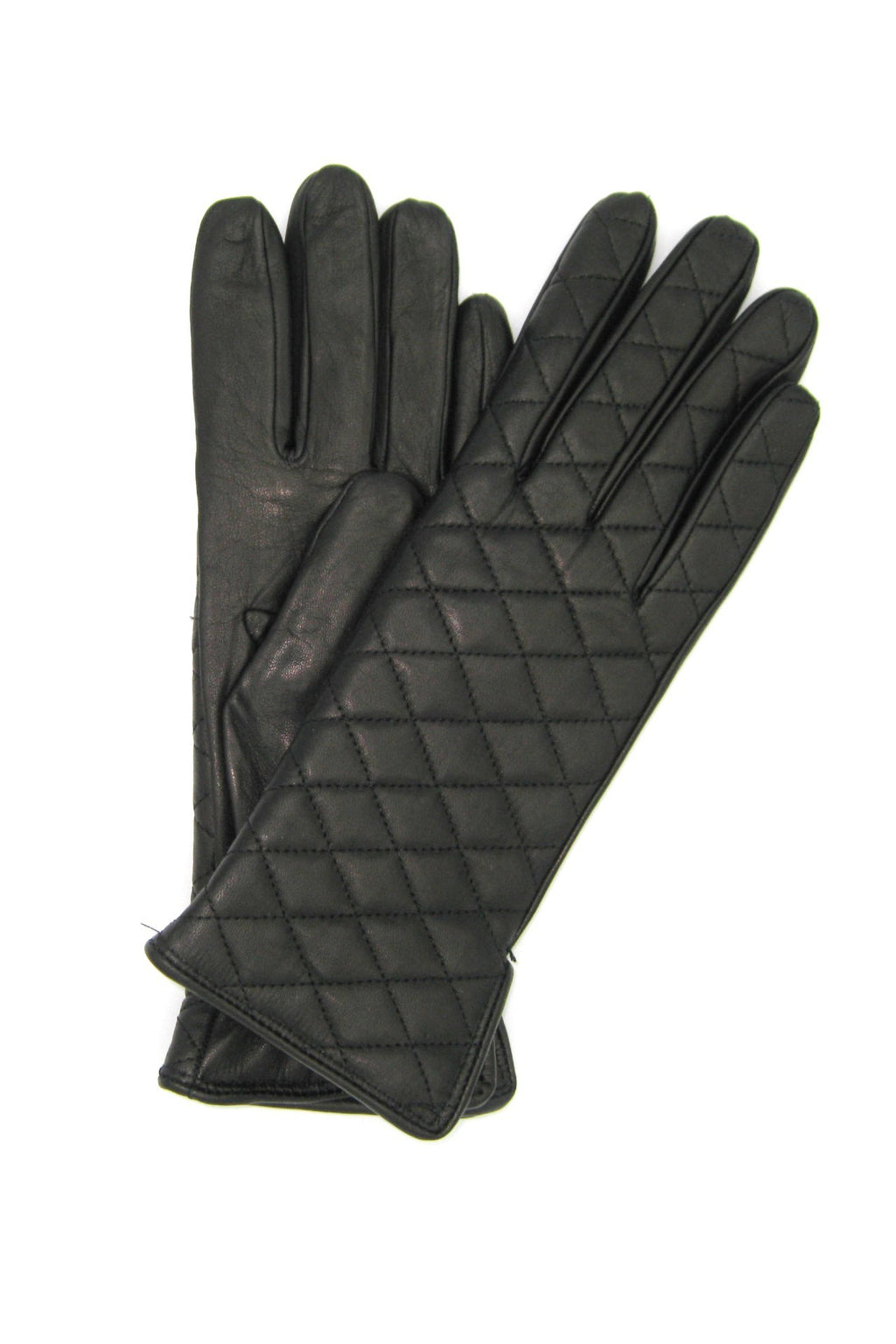 Guanto trapuntato 2bt fodera cashmere - Nero