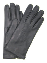 Guanto in Capretto 2bt con 3 cordoni fod. cashmere - Grigio scuro
