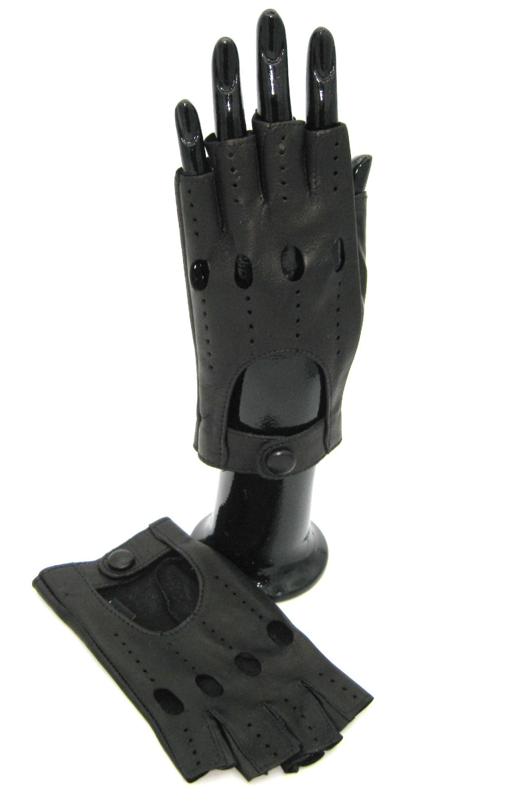 Guanto Guida sfoderto 1/2 dita - Nero