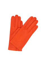 Nappahandschuh mit Seidenfutter - Orange