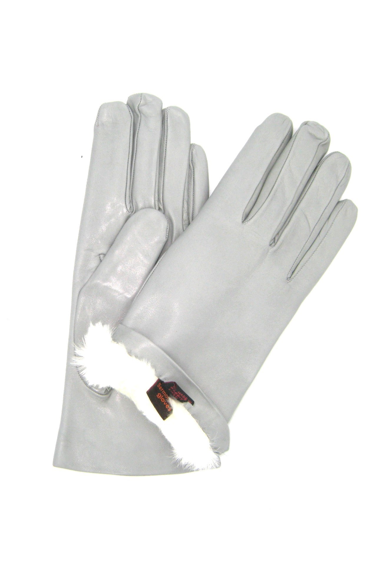 Guanto Nappa foderato Lapin - grigio perla