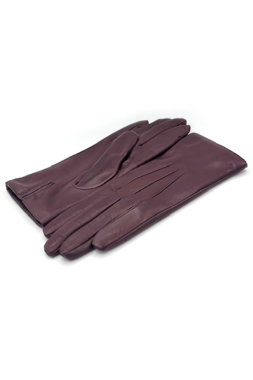 Guanto in Capretto 2bt con 3 cordoni fod. cashmere - Bordeaux
