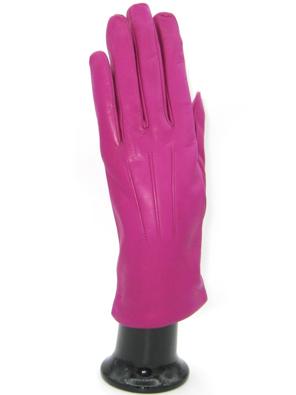 Guanto in Capretto 2bt con 3 cordoni fod. cashmere - Orchidea