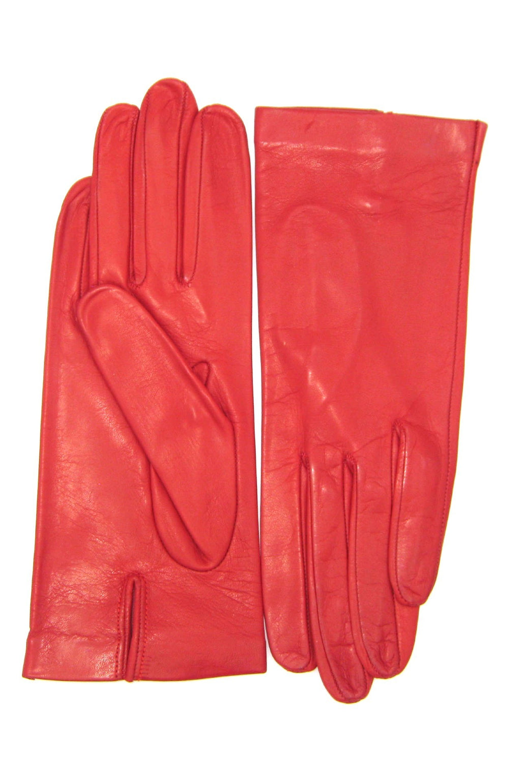 Nappahandschuh mit Seidenfutter - Rot
