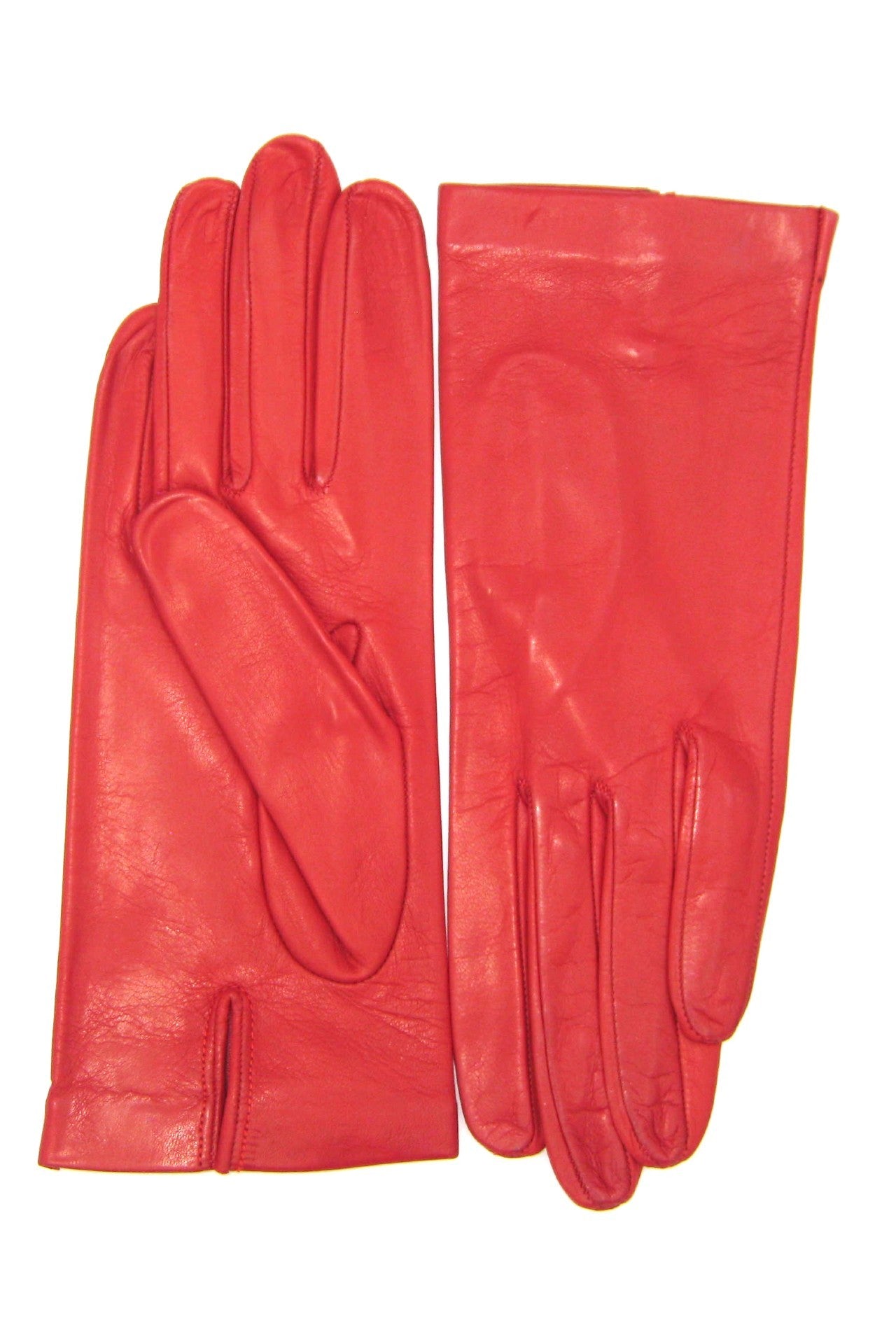 Nappahandschuh mit Seidenfutter - Rot