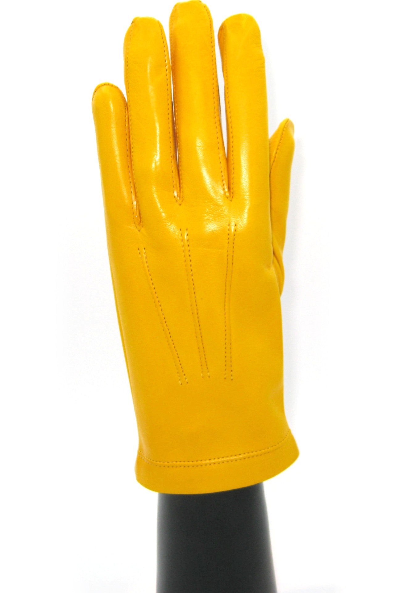 Guanto in Nappa foderato seta - Giallo ocra