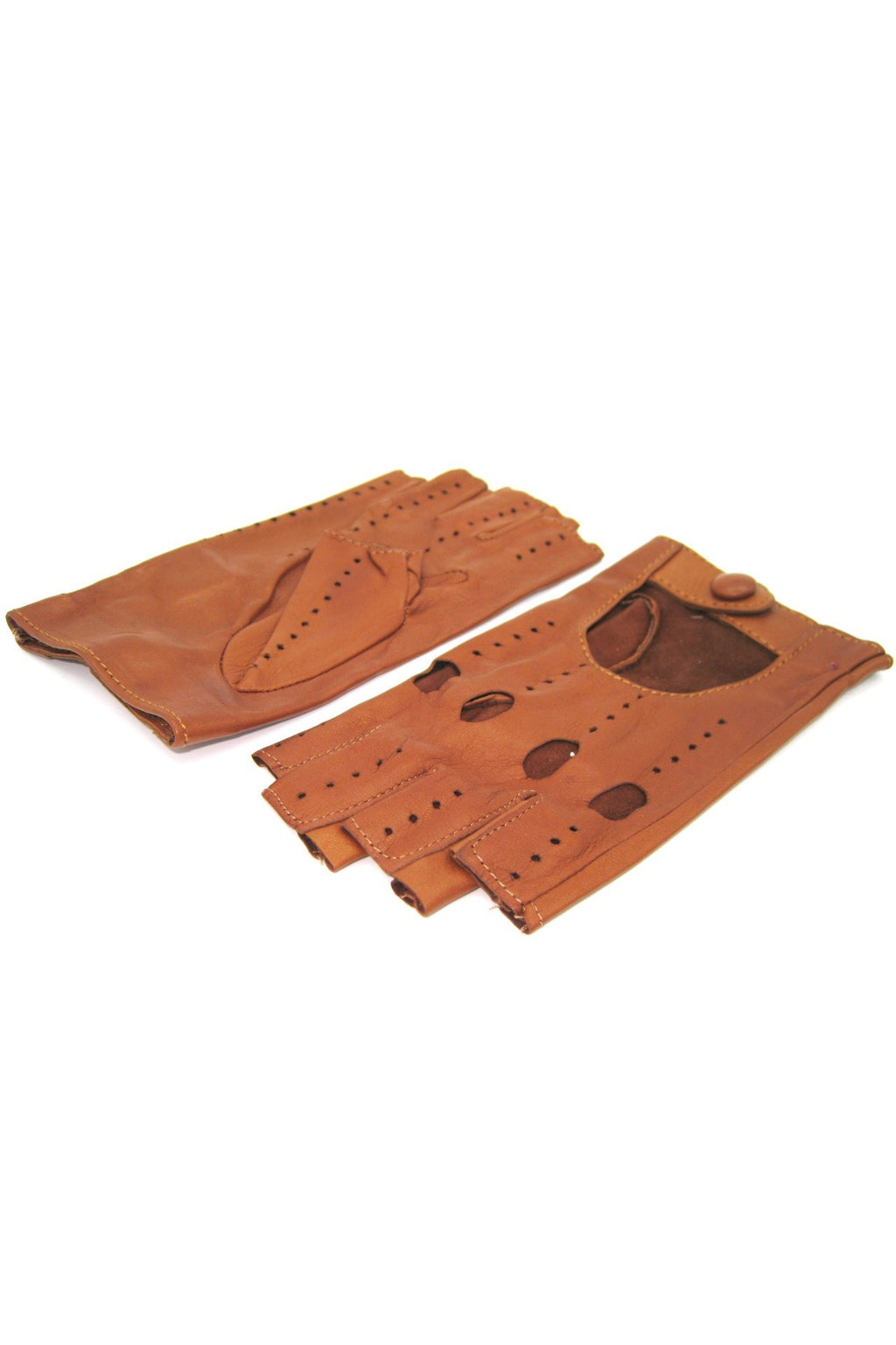 Guanto Guida sfoderto 1/2 dita - Tan