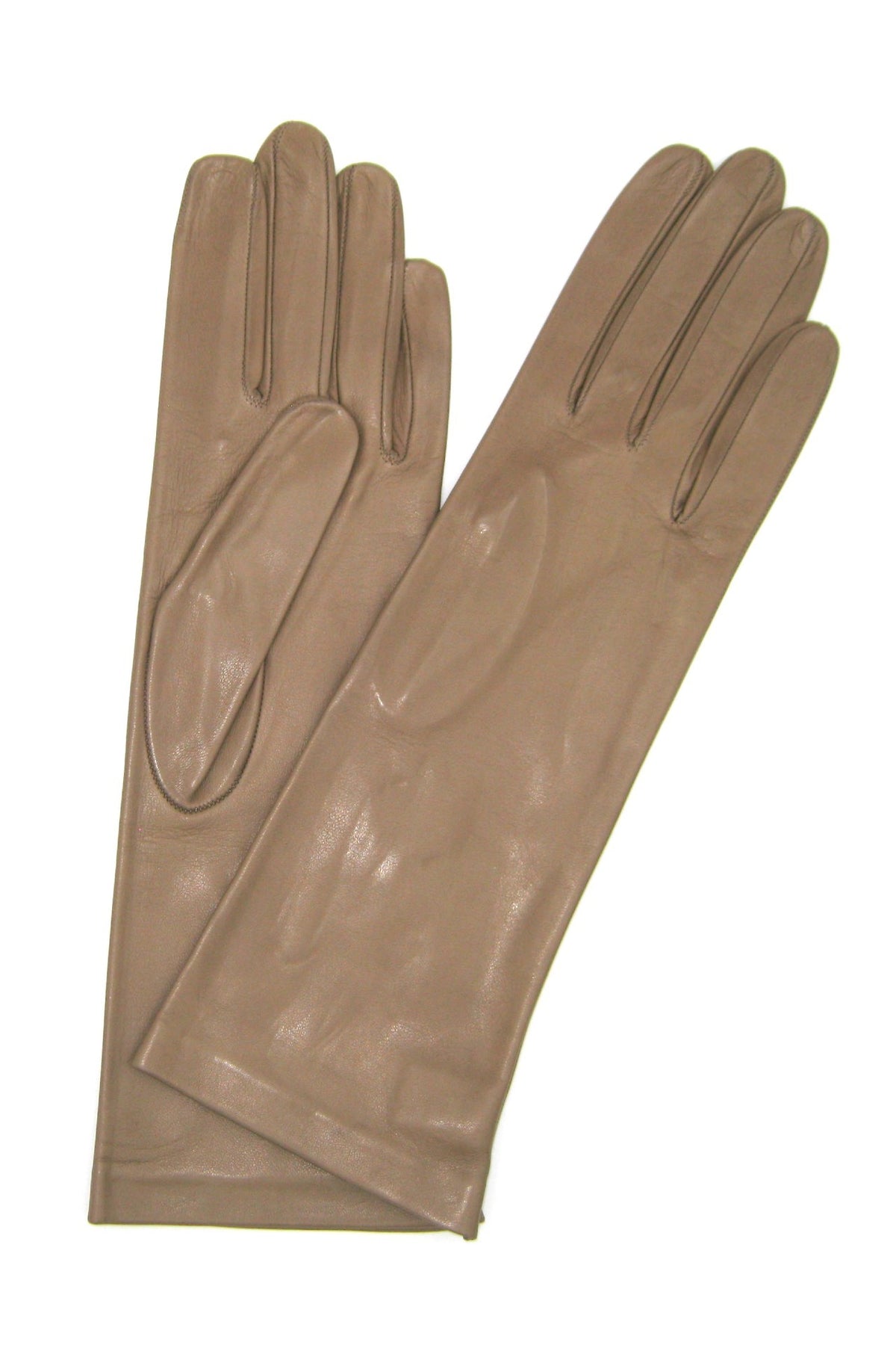 Seidengefütterter Nappahandschuh - Schlamm