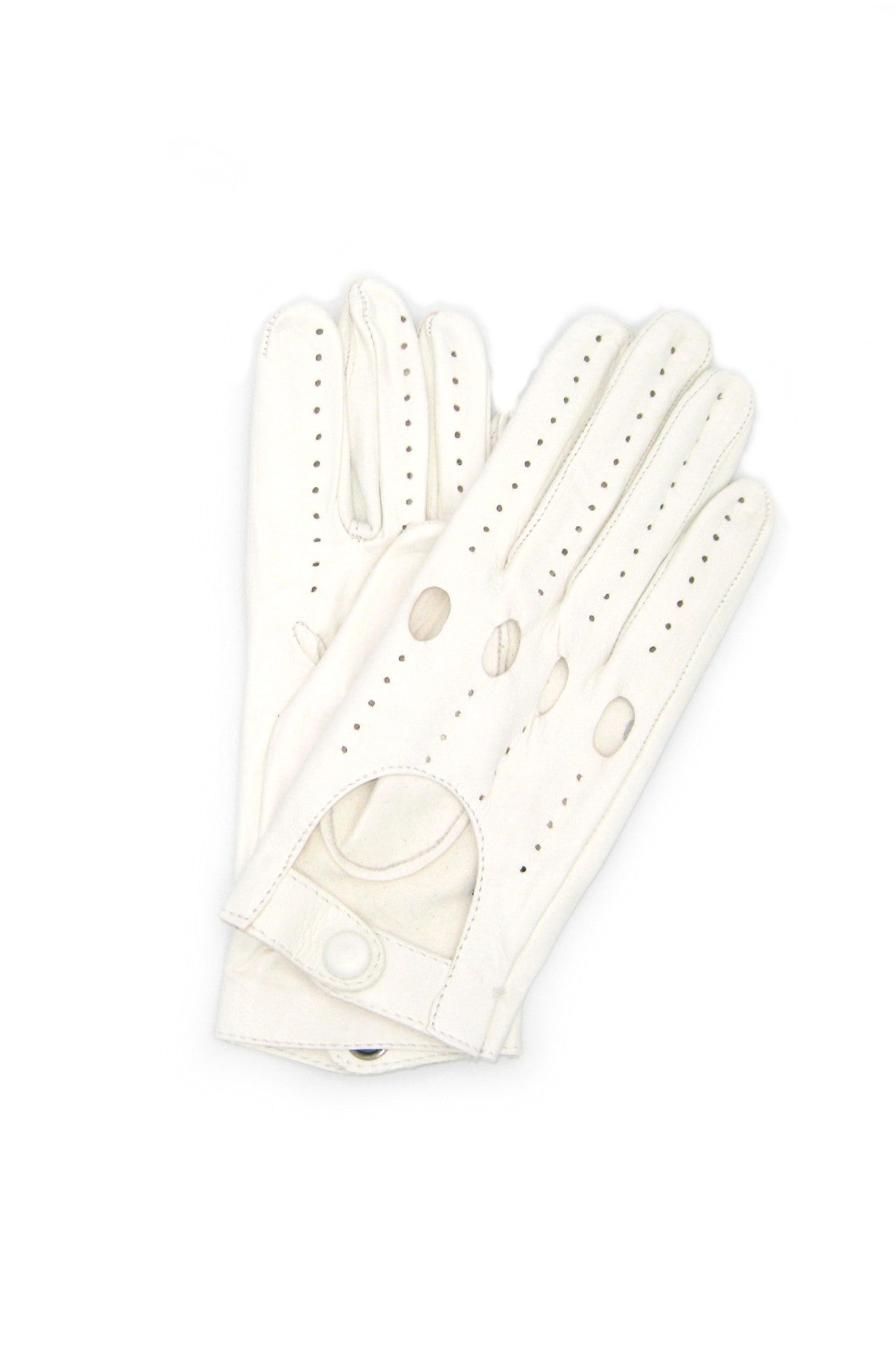 Guanto Guida sfoderato dita intere - Bianco