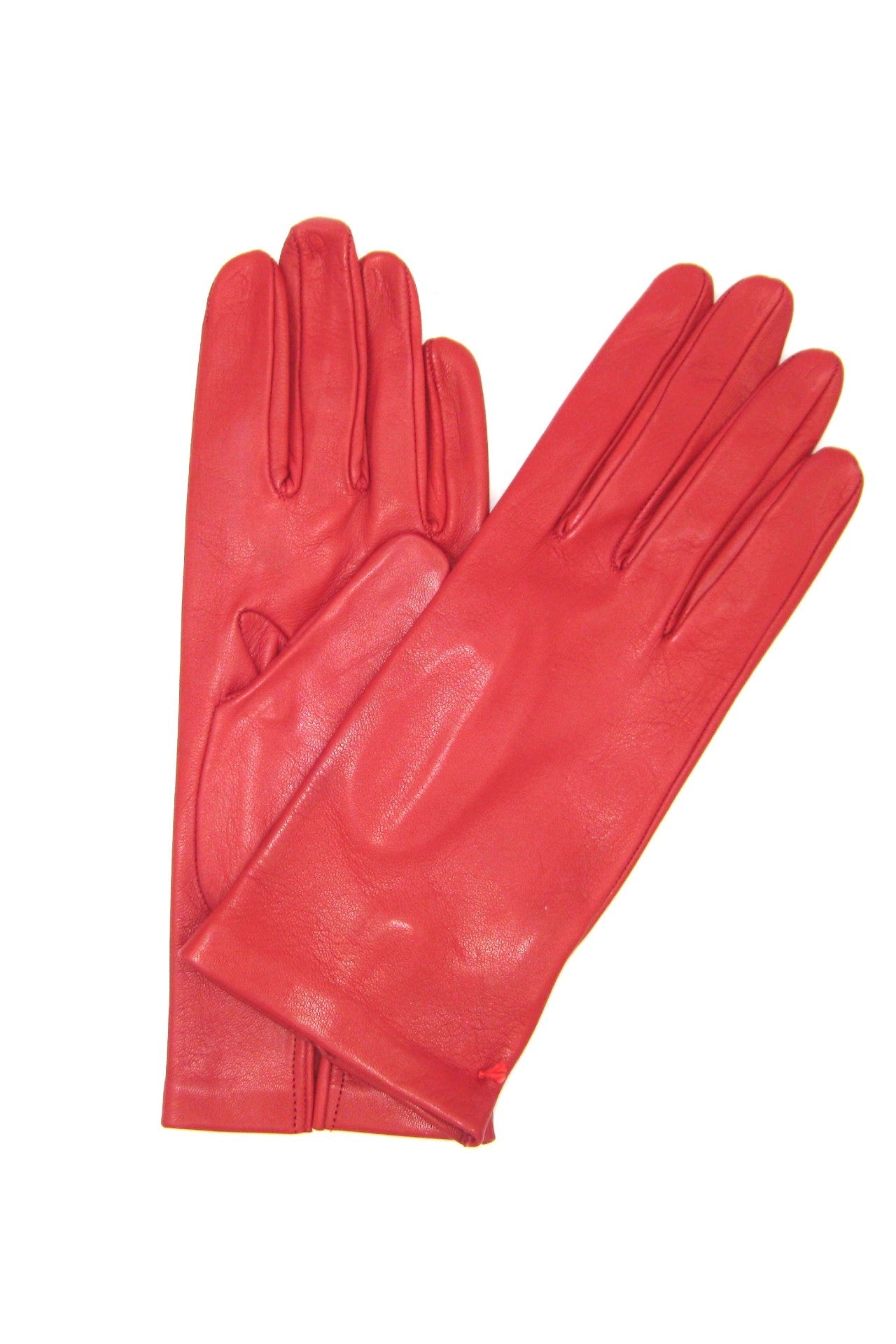Ungefütterter Handschuh aus Nappaleder - Rot