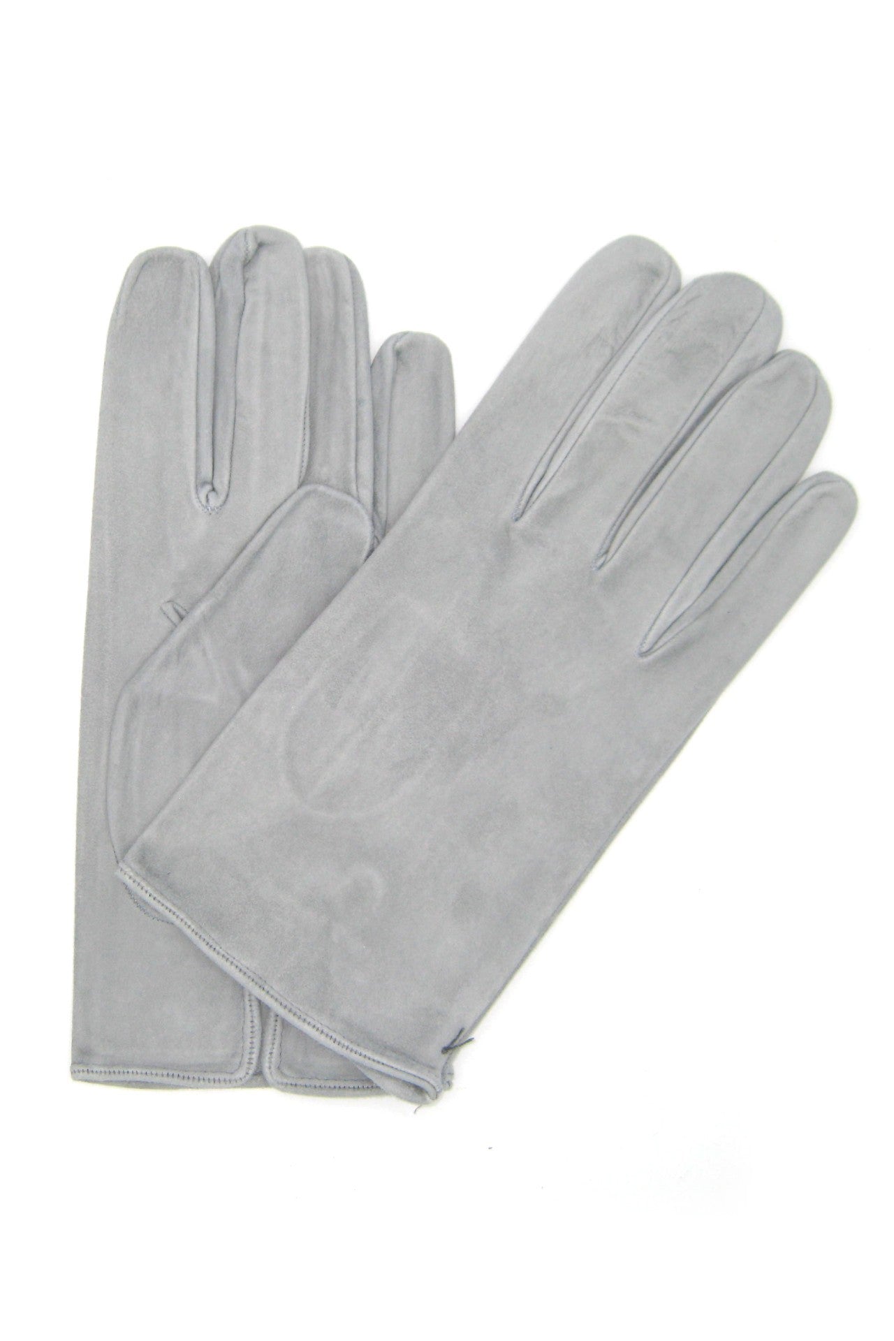 Guanto in Nappa Scamosciata sfoderato da" TIGHT" - grigio perla