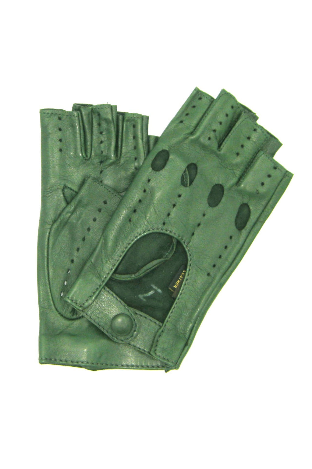 Guanto Guida sfoderto 1/2 dita - Verde oliva