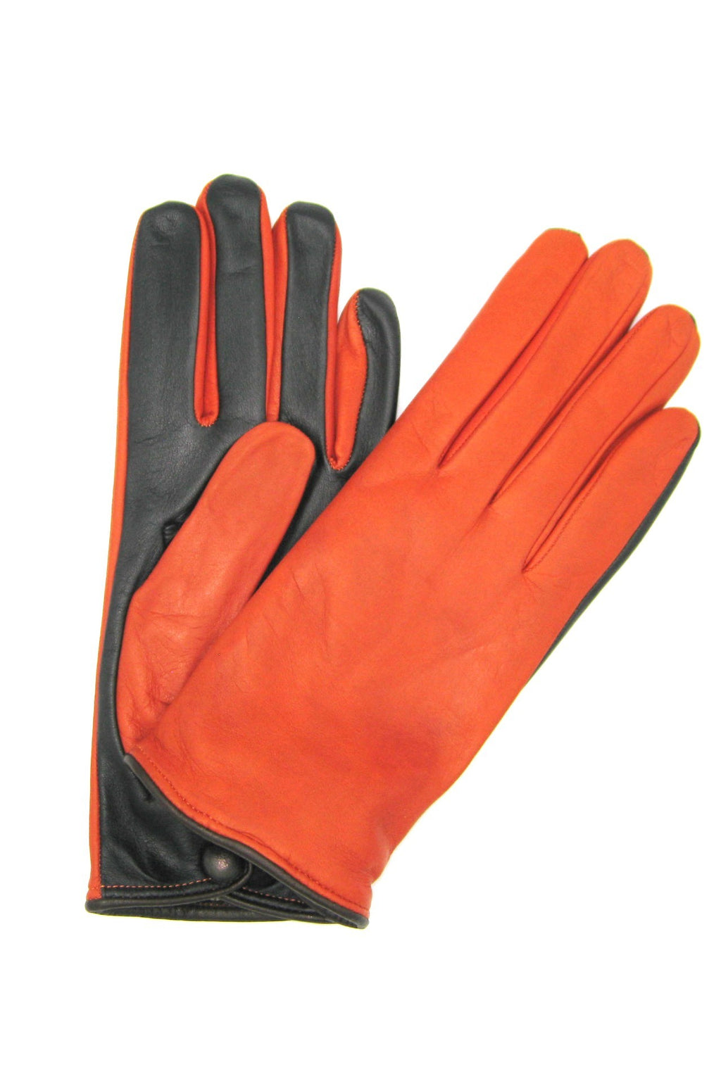 Guanto Nappa fodera cashmere Touch Screen - Arancio/Moro