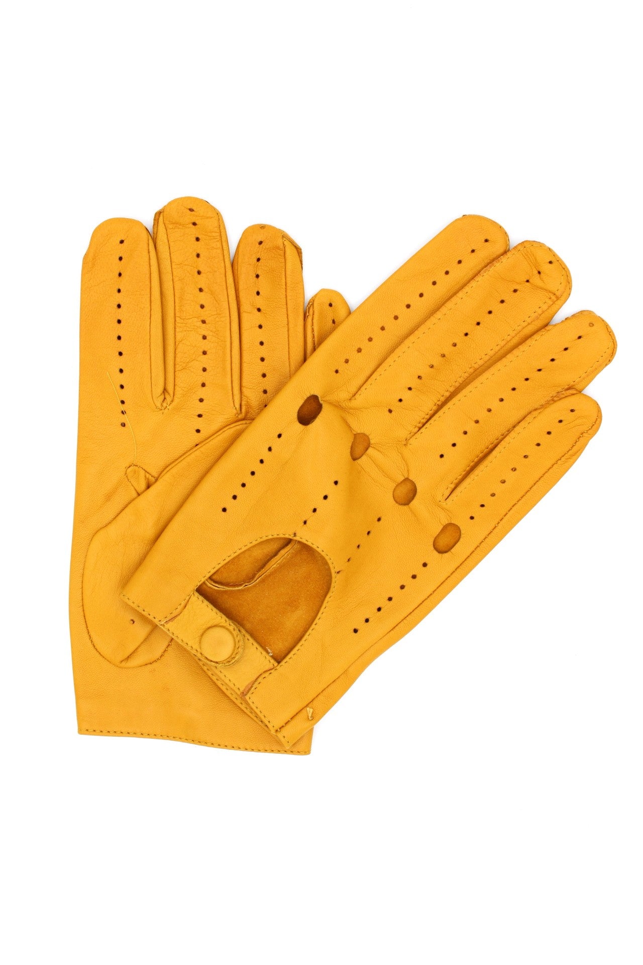 Guanto nappa guida dita intere - Giallo ocra