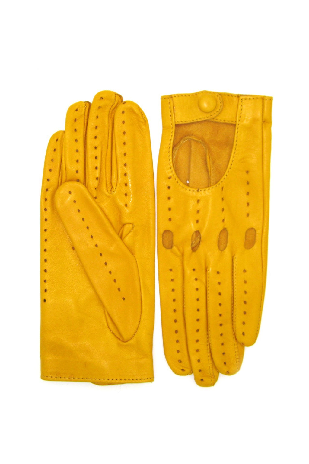 Guanto Guida sfoderato dita intere - Giallo ocra