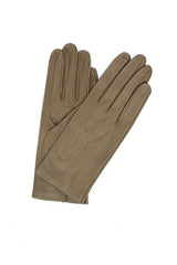 Ungefütterter Handschuh aus Nappaleder - Taupe