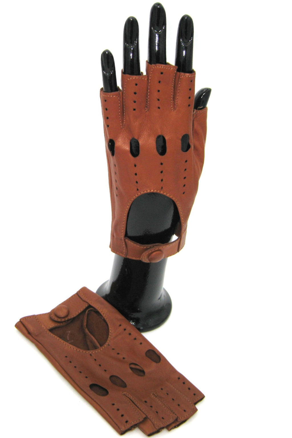 Guanto Guida sfoderto 1/2 dita - Tan