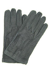 Handgenähter, ungefütterter Carpinchos-Handschuh - Grau