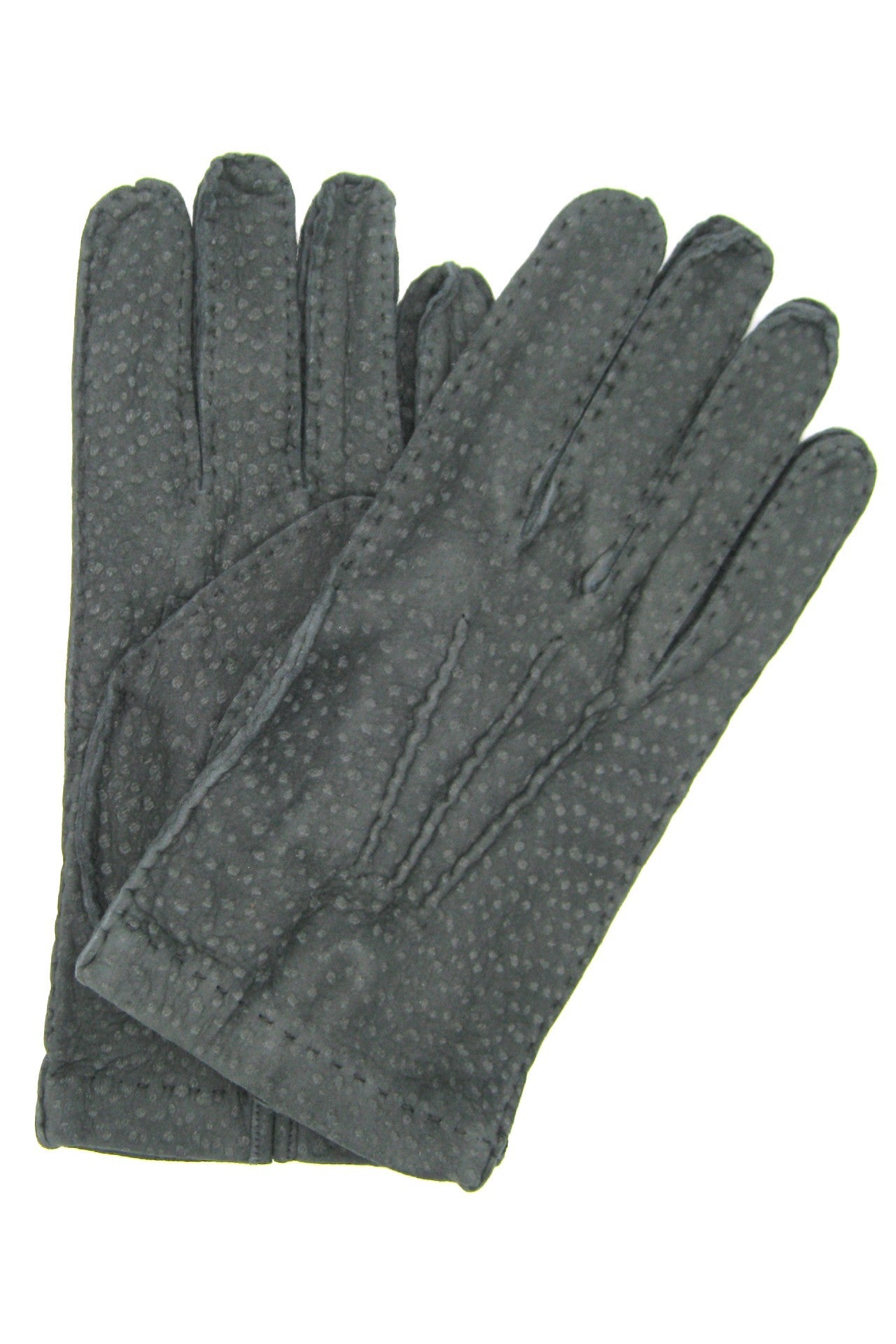 Guanto in Carpinchos sfoderato cucito a mano - Grigio