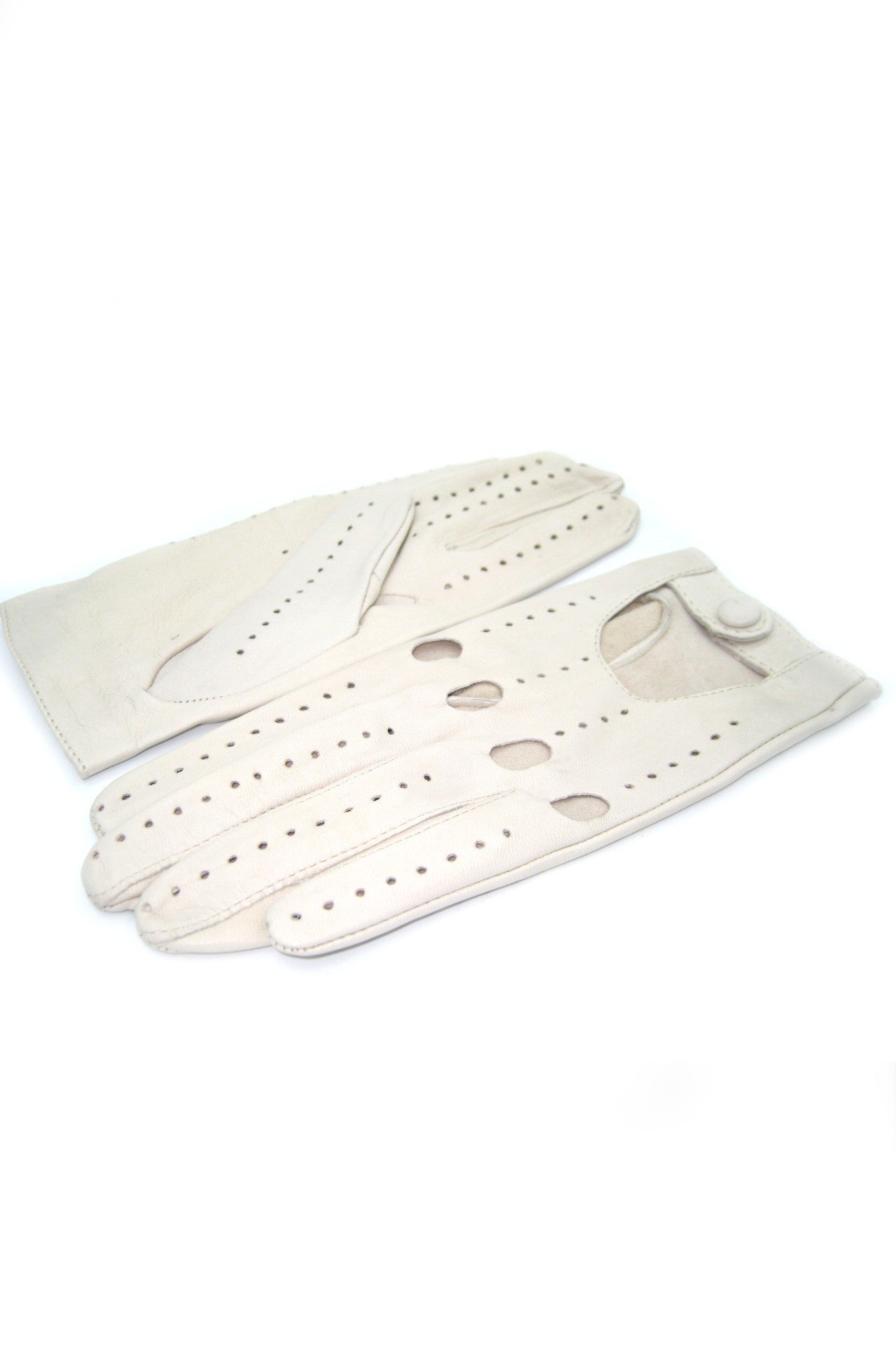 Guanto Guida sfoderato dita intere - Panna