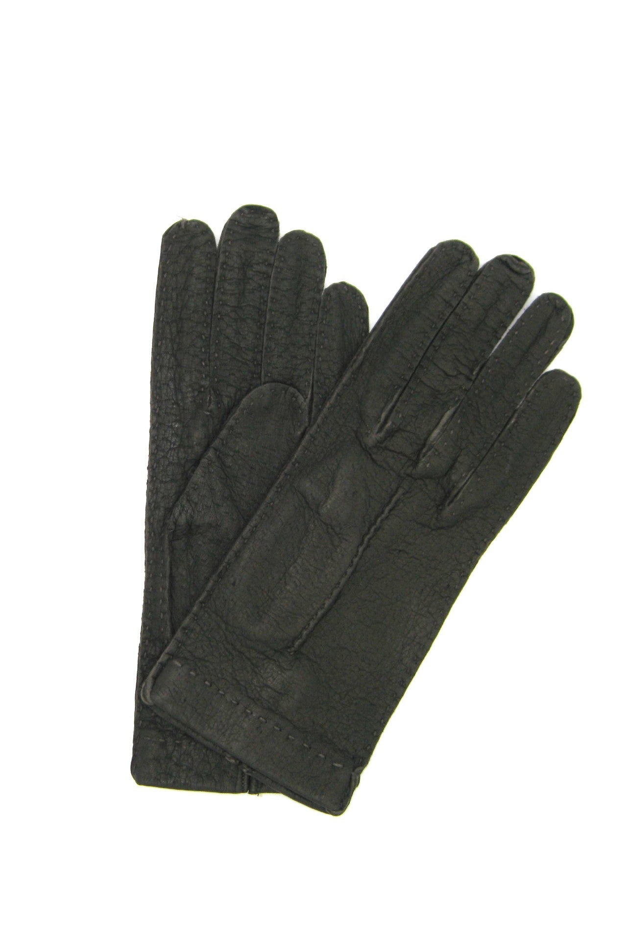 Guanto in Peccary sfoderato cucito a mano - Testa di Moro