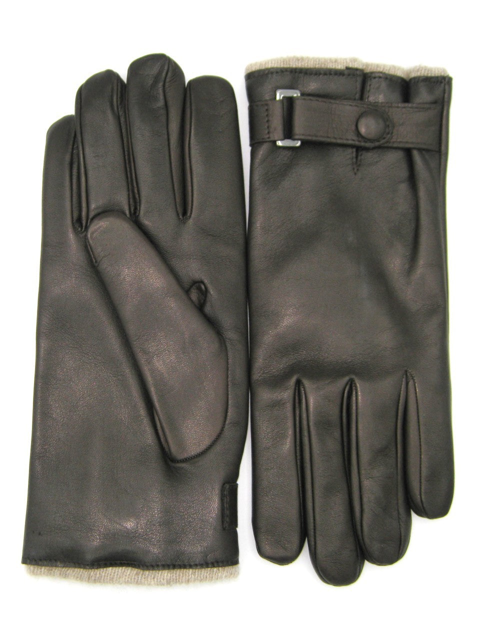 Guanto nappa foderato cashmere con cinturino - T.Moro