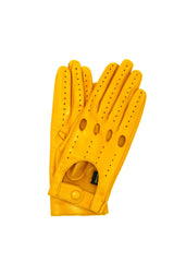 Ungefütterter Vollfinger-Fahrerhandschuh - Gelb Ocker
