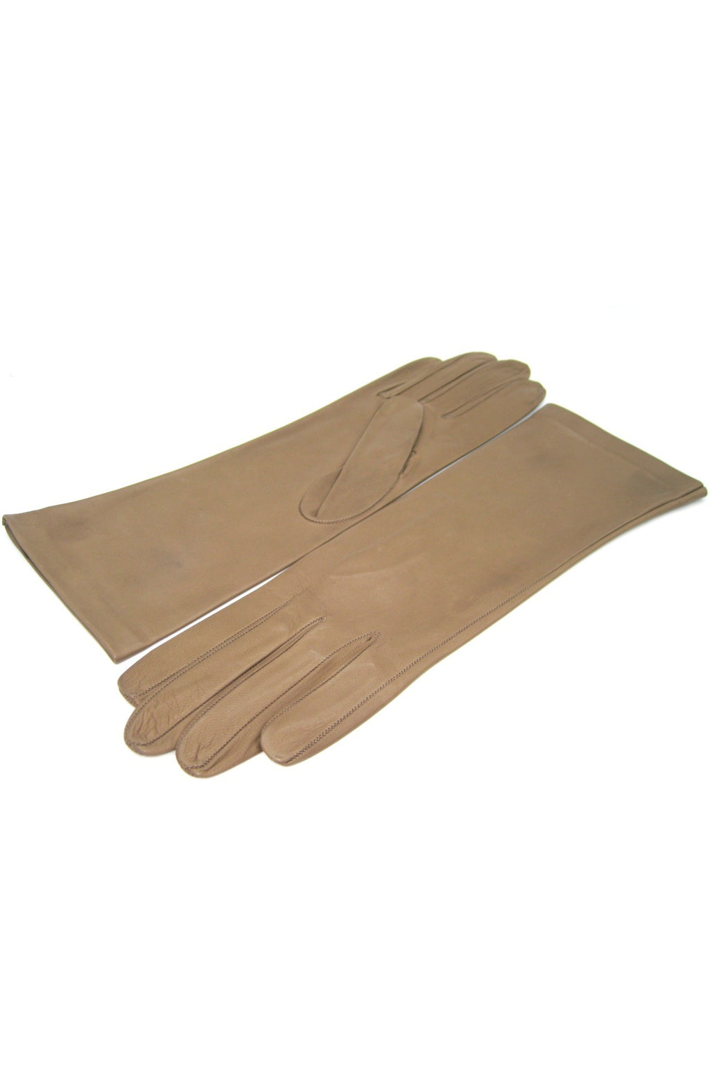 Seidengefütterter Nappahandschuh - Schlamm