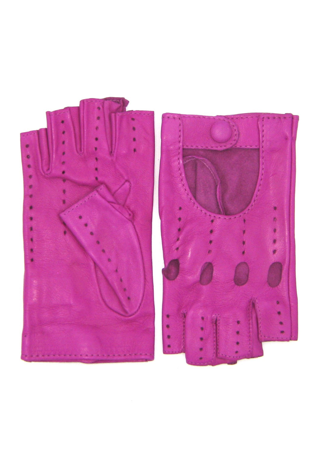 Guanto Guida sfoderto 1/2 dita - Fucsia