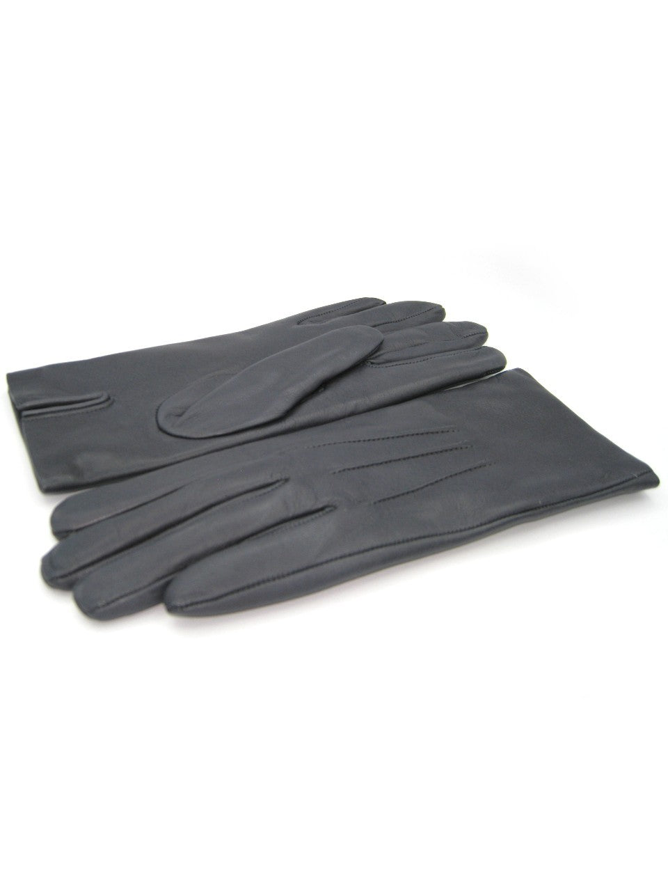 Guanto in Capretto 2bt con 3 cordoni fod. cashmere - Grigio scuro