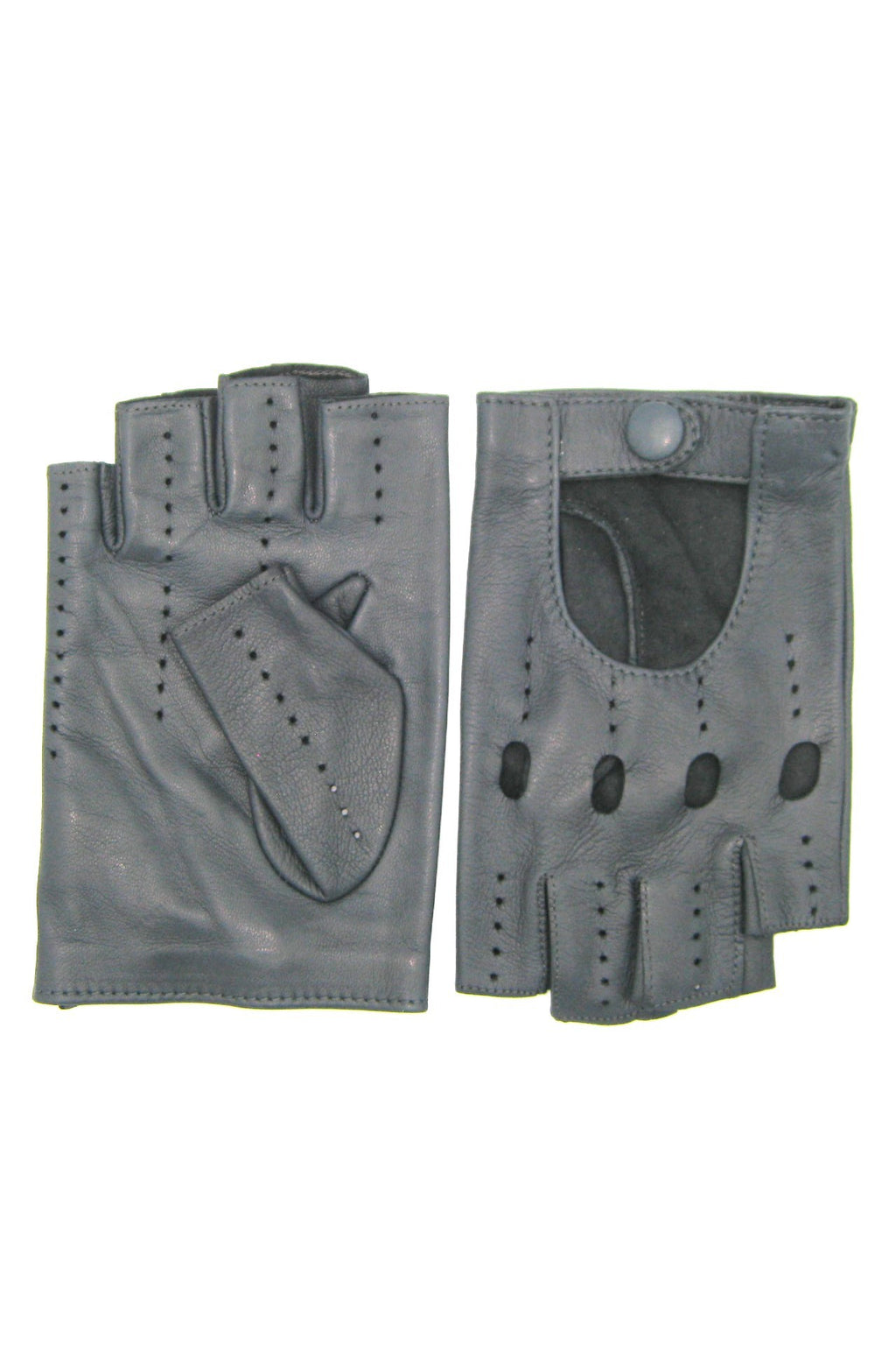 guanto nappa guida mezze dita - Grigio