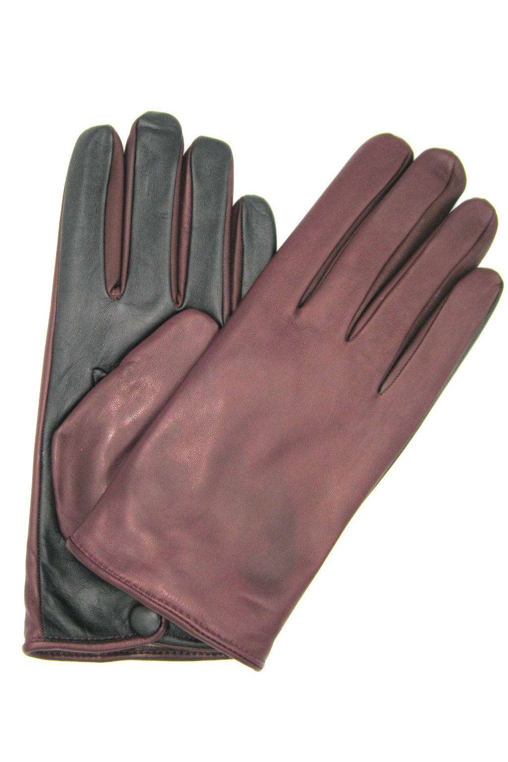 Guanto in Nappa fodera cashmere,Touch screen - Bordeaux/Nero