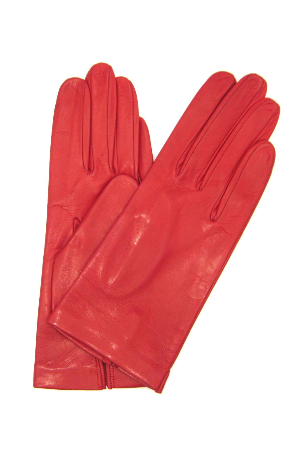 Nappahandschuh mit Seidenfutter - Rot