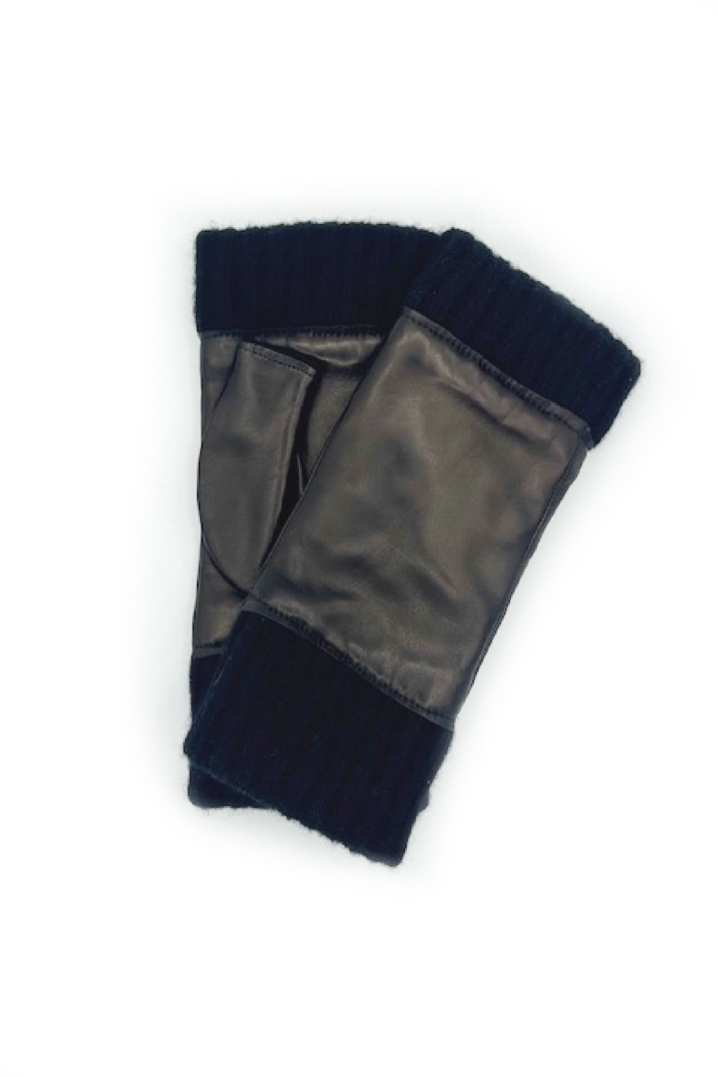 Manicotto in Nappa 2bt fodera cashmere - Nero/Nero