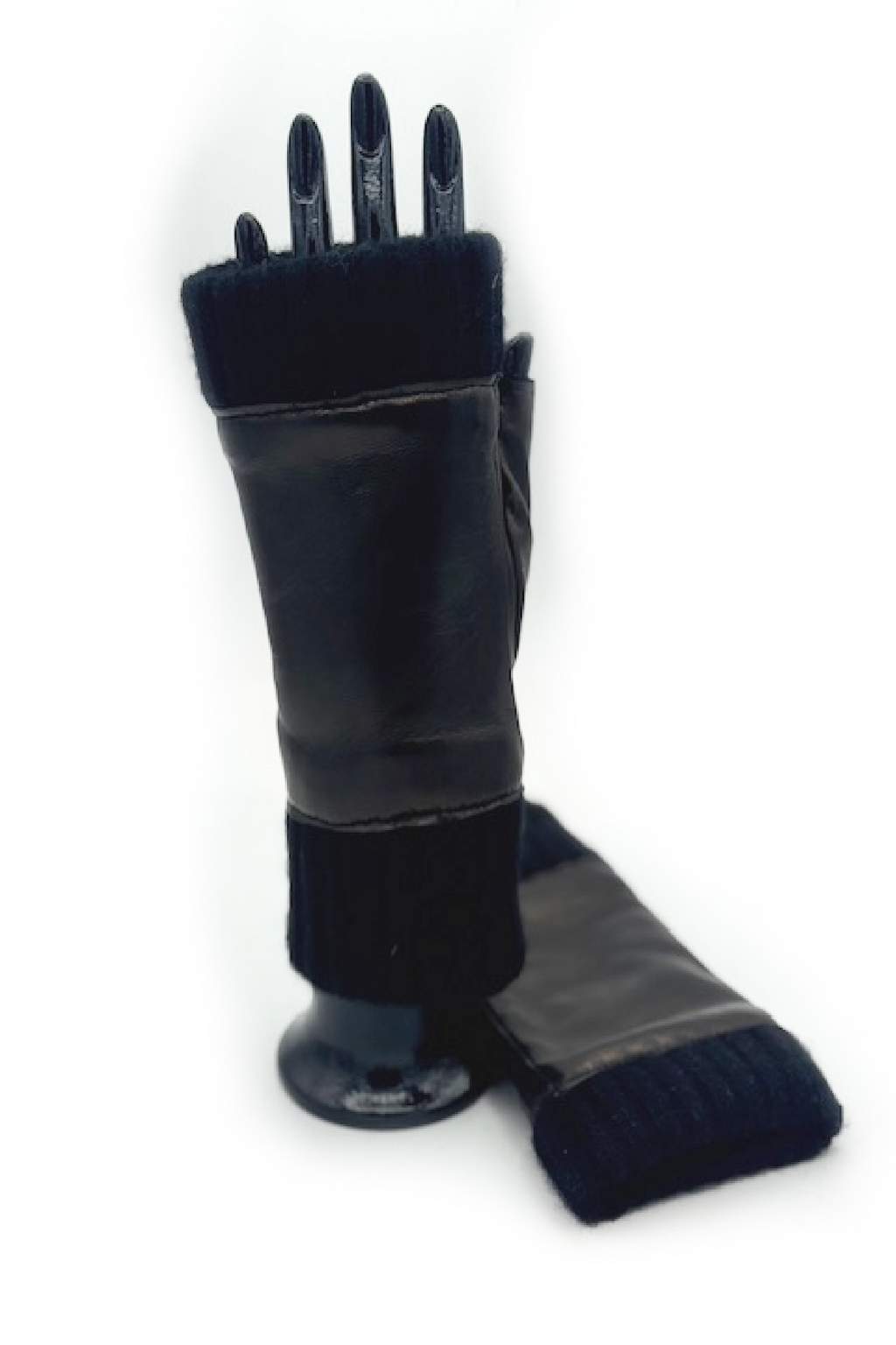 Manicotto in Nappa 2bt fodera cashmere - Nero/Nero