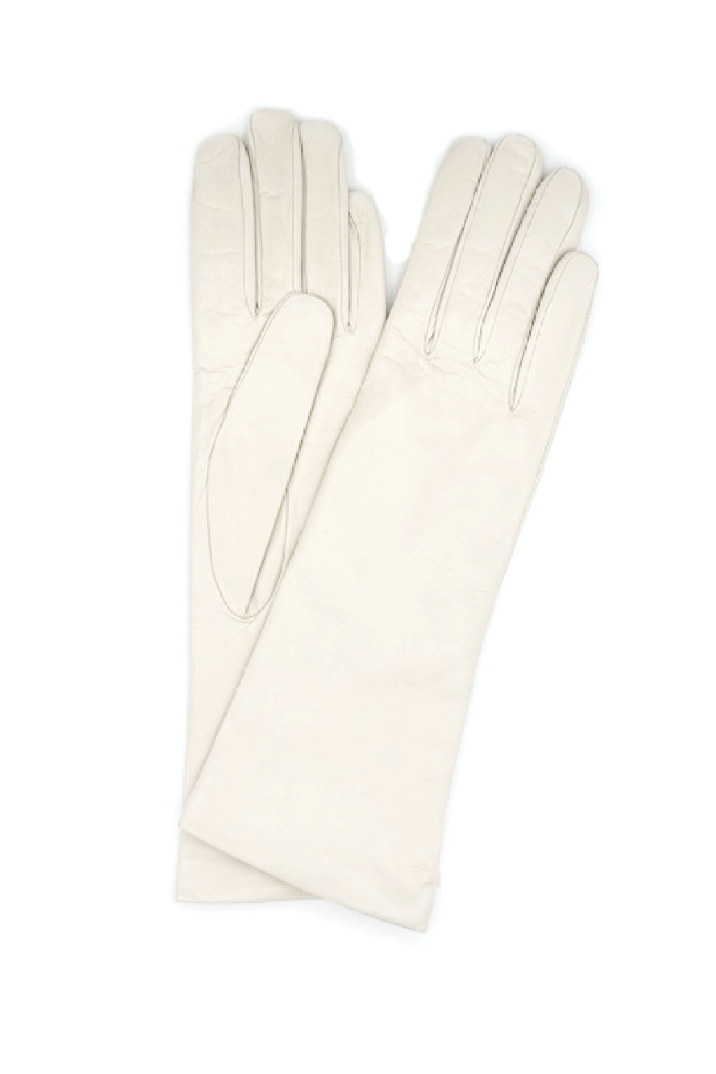 Guanto nappa foderato cashmere 4 bt - Panna