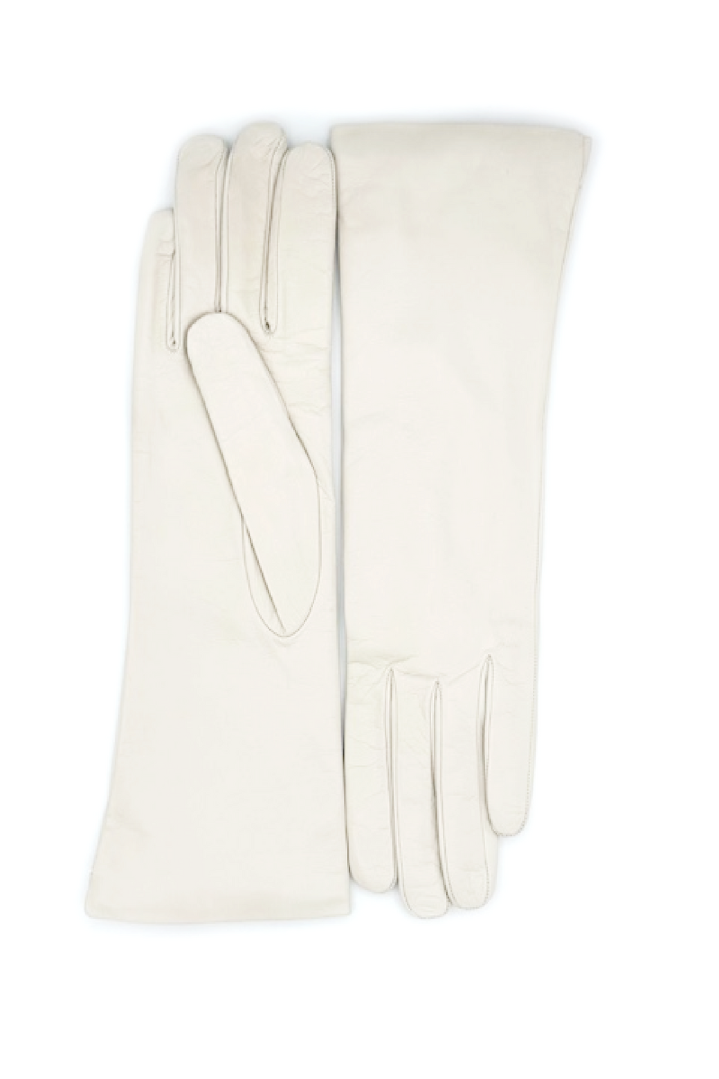 Guanto nappa foderato cashmere 4 bt - Panna