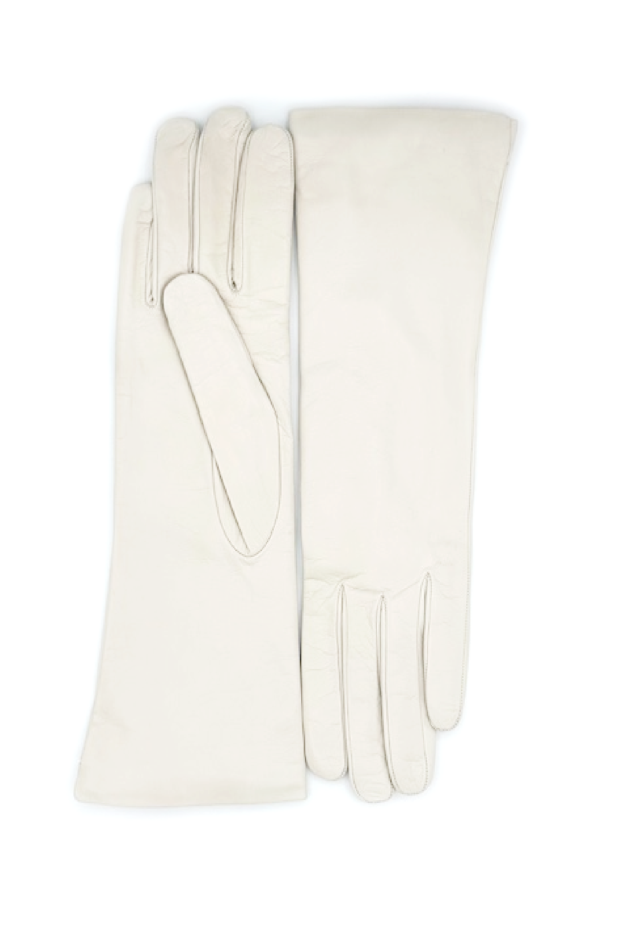 Guanto nappa foderato cashmere 4 bt - Panna