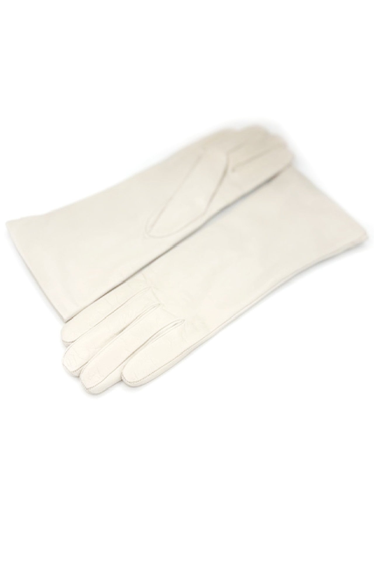 Guanto nappa foderato cashmere 4 bt - Panna