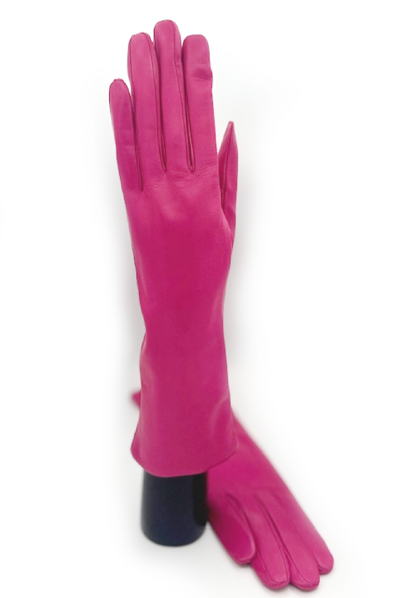 Guanto nappa foderato cashmere 4 bt - Fucsia